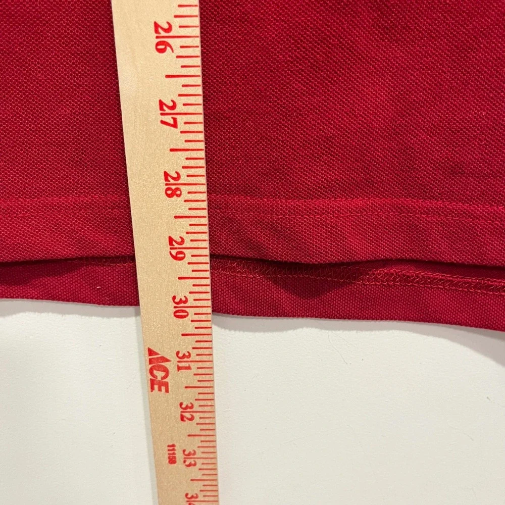 Polo Ralph Lauren Mens XXL Red Long Sleeve Cotton Pique Polo Shirt Pony Logo